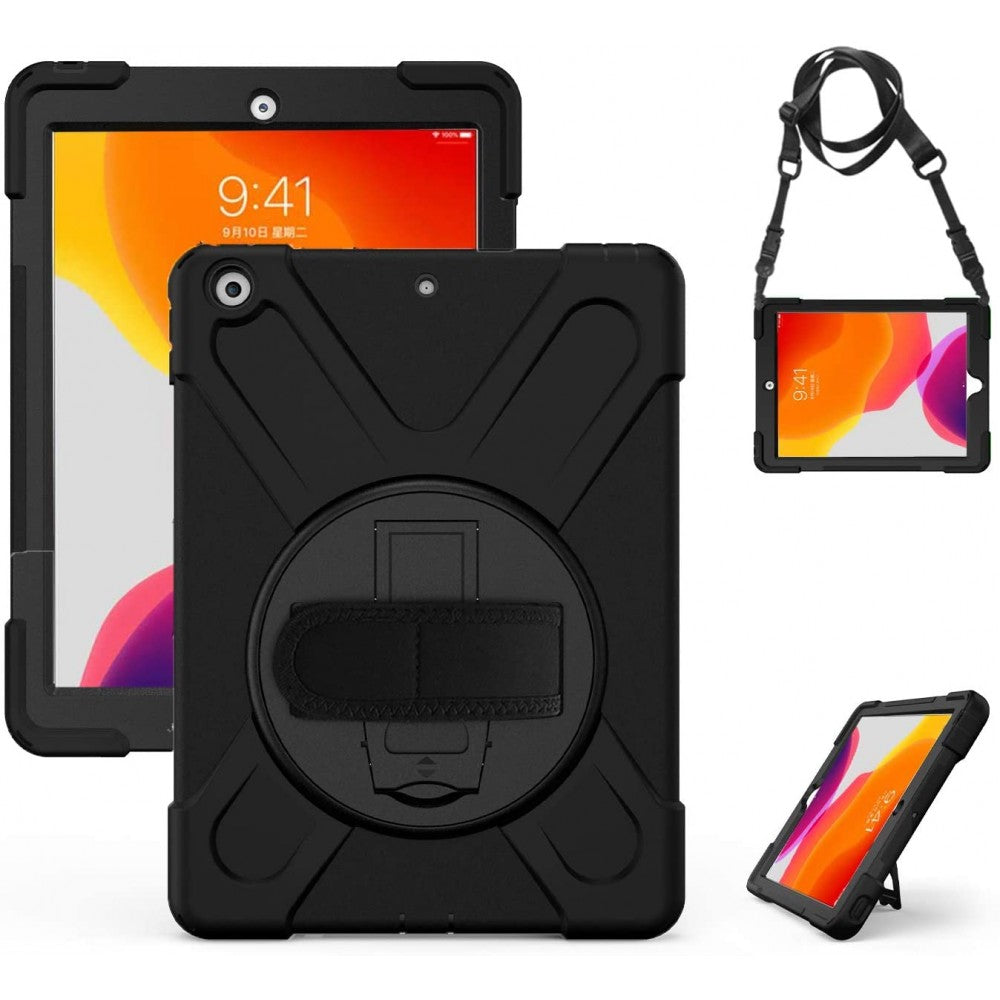 Estuche 360º Antigolpe 3 Capas iPad 9 10.2 2021 +base + Correa