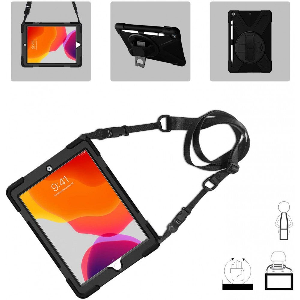 Estuche 360º Antigolpe 3 Capas iPad 9 10.2 2021 +base + Correa