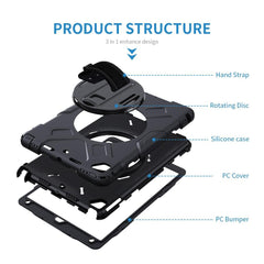 Estuche 360º Antigolpe 3 Capas iPad 9 10.2 2021 +base + Correa