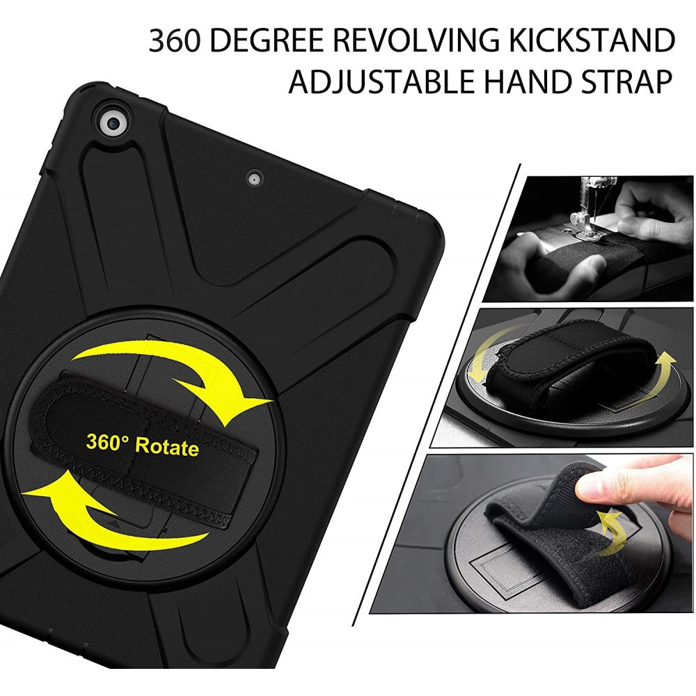Estuche 360º Antigolpe 3 Capas iPad 9 10.2 2021 +base + Correa