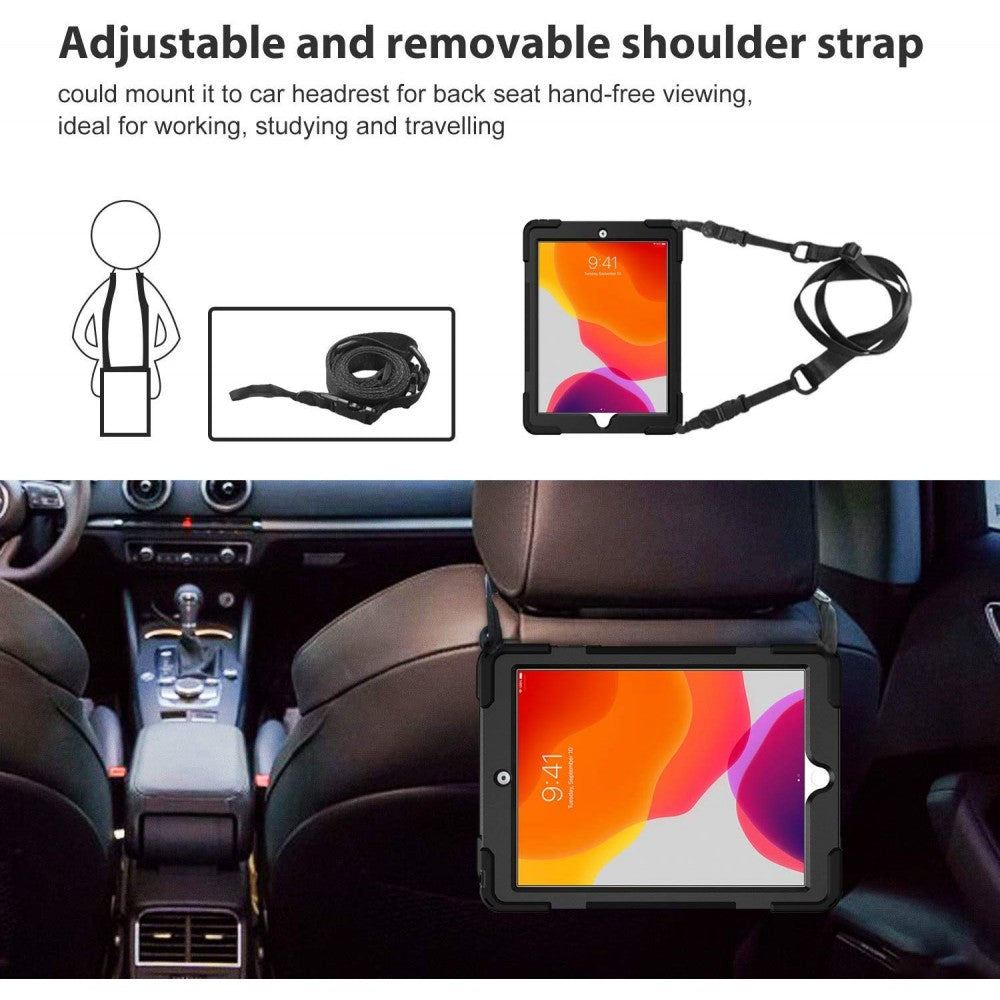 Estuche 360º Antigolpe 3 Capas iPad 9 10.2 2021 +base + Correa