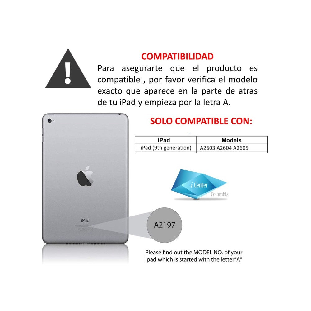 Estuche Case Apple iPad 9 Gen 10.2 Ranura Lápiz Apple Pencil