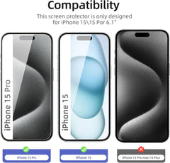 Vidrio Templado Pantalla 21d Para iPhone 15/ Pro / Pro Max / Plus