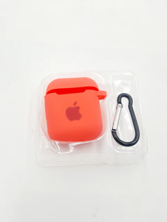 Estuche Forro Protector Silicona AirPods 1/2 Gen caja + Clip