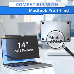 Protector Pantalla Anti-espia Imán Macbook Pro 14¨ M1 M2 M3 M4 MAX