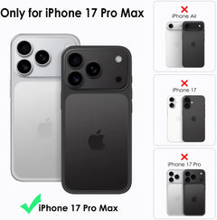 COMBO Funda + Vidrio - Carcasa Protectora  2 En 1 Tpu Y Pc 360° Antigolpes  Para iPhone 17 pro max