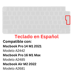 Protector Teclado Macbook Pro 16 M1 A2485 /M2 A2780/ M3 Max A2991 / M4 A 3186  Español