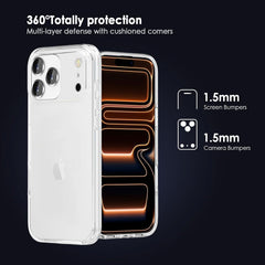 COMBO Funda + Vidrio - Carcasa Protectora  2 En 1 Tpu Y Pc 360° Antigolpes  Para iPhone 17 Pro