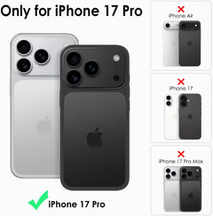 COMBO Funda + Vidrio - Carcasa Protectora  2 En 1 Tpu Y Pc 360° Antigolpes  Para iPhone 17 Pro