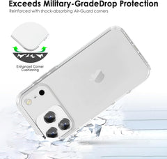 COMBO Funda + Vidrio - Carcasa Protectora  2 En 1 Tpu Y Pc 360° Antigolpes  Para iPhone 17 pro max