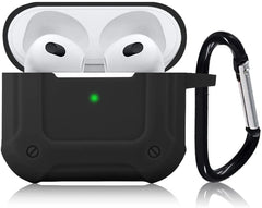 Carcasa Antichoque Para AirPods 3 Gen 2021 Silicona + Clip