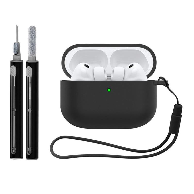 Estuche Forro Silicona Para AirPods Pro 3 + cuerda + Kit  3 en 1