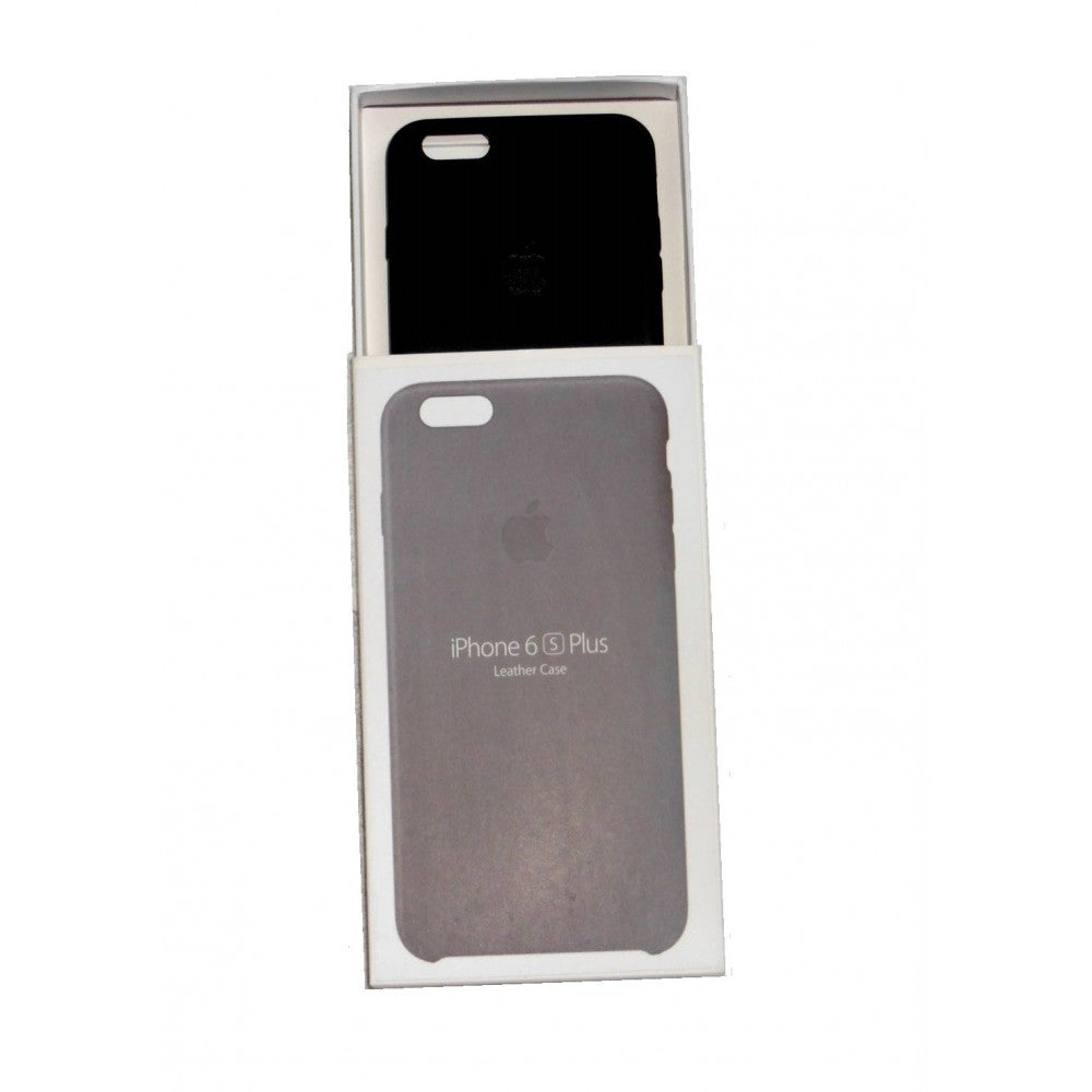 Carcasa Cuero Forro iPhone 6 Plus 6S Plus con Manzana Caja