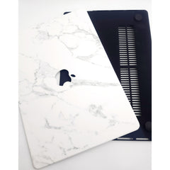 Carcasa Cuero Pu Marmol Macbook Air 13 M2 2022 A2681 M3 A3113 A3240