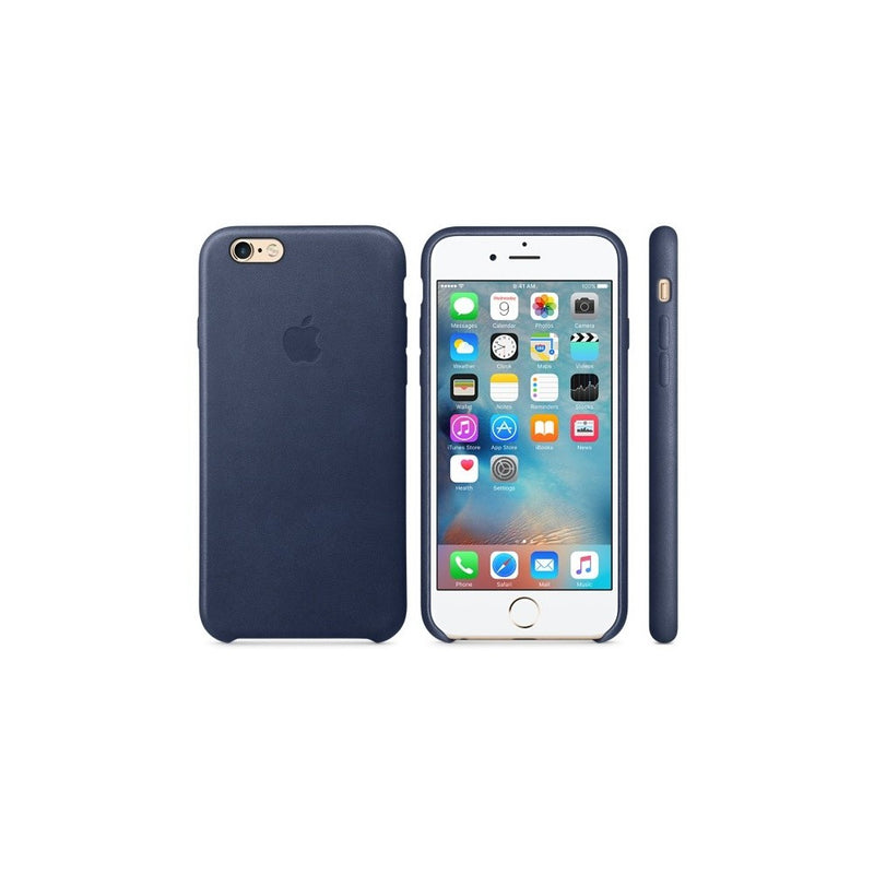 Carcasa Estuche Funda Cuero iPhone 6 6S con Manzana Caja