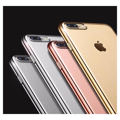 Carcasa Estuche Tpu iPhone 7 PLUS / 8 PLUS  Transparente Electroplata