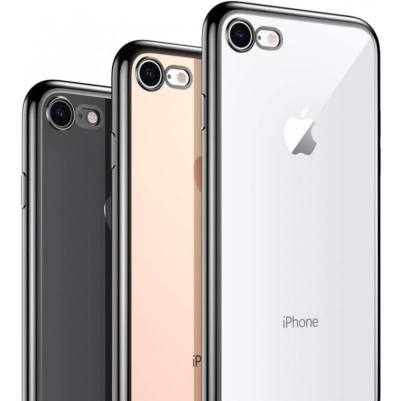 Carcasa Estuche Tpu iPhone 7 PLUS / 8 PLUS  Transparente Electroplata
