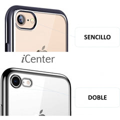 Carcasa Estuche Tpu iPhone 7 PLUS / 8 PLUS  Transparente Electroplata