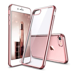 Carcasa Estuche Tpu iPhone 7 PLUS / 8 PLUS  Transparente Electroplata