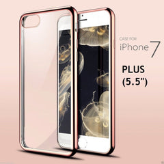 Carcasa Estuche Tpu iPhone 7 PLUS / 8 PLUS  Transparente Electroplata