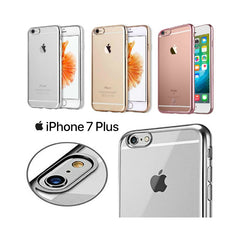 Carcasa Estuche Tpu iPhone 7 PLUS / 8 PLUS  Transparente Electroplata
