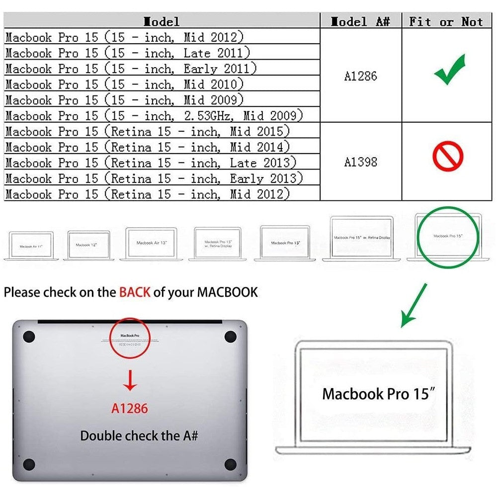 Carcasa Macbook Pro 15 " A1286 mate SIN TROQUEL
