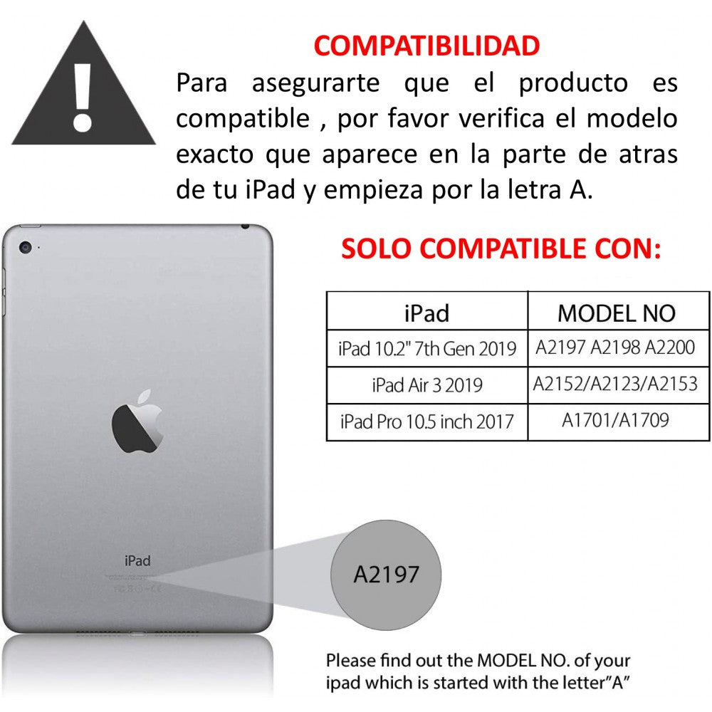 Case Teclado iPad 8 iPad 7  Air 3 Pro 10.5 Inalámbrico Español