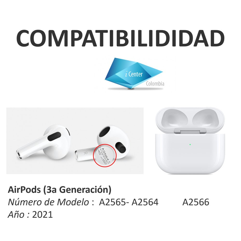 Combo 5 En 1 AirPods 3 Gen 2021 Estuche Protector Silicona – iCenter  Colombia