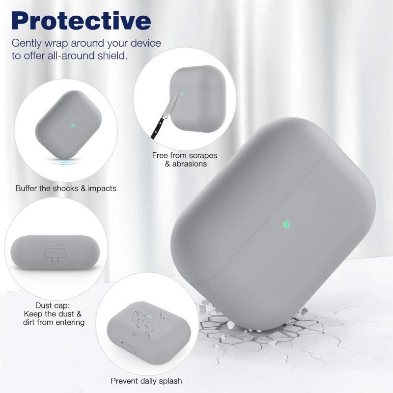 Combo 5 En 1 AirPods Pro Estuche Forro Protector Silicona – iCenter Colombia