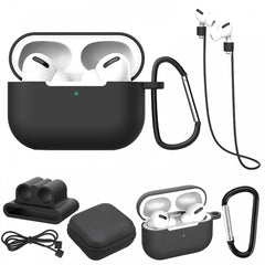 Combo 5 En 1 AirPods Pro Estuche Forro Protector Silicona