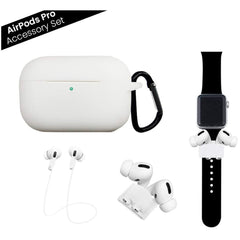 Combo 5 En 1 AirPods Pro Estuche Forro Protector Silicona