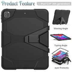 Estuche Antigolpe iPad 12.9 2021Survivor 3 Capas + Base