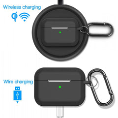 Carcasa Antichoque Para AirPods 3 Gen 2021 Silicona + Clip