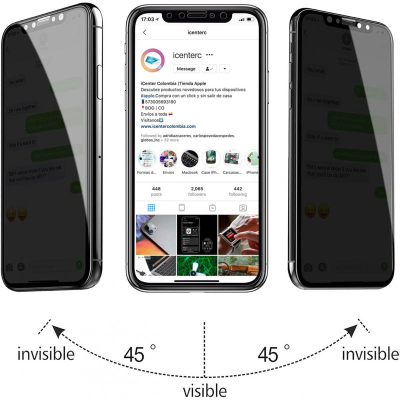 Protector de Pantalla iPhone 11 Pro Antiespia Vidrio Templado