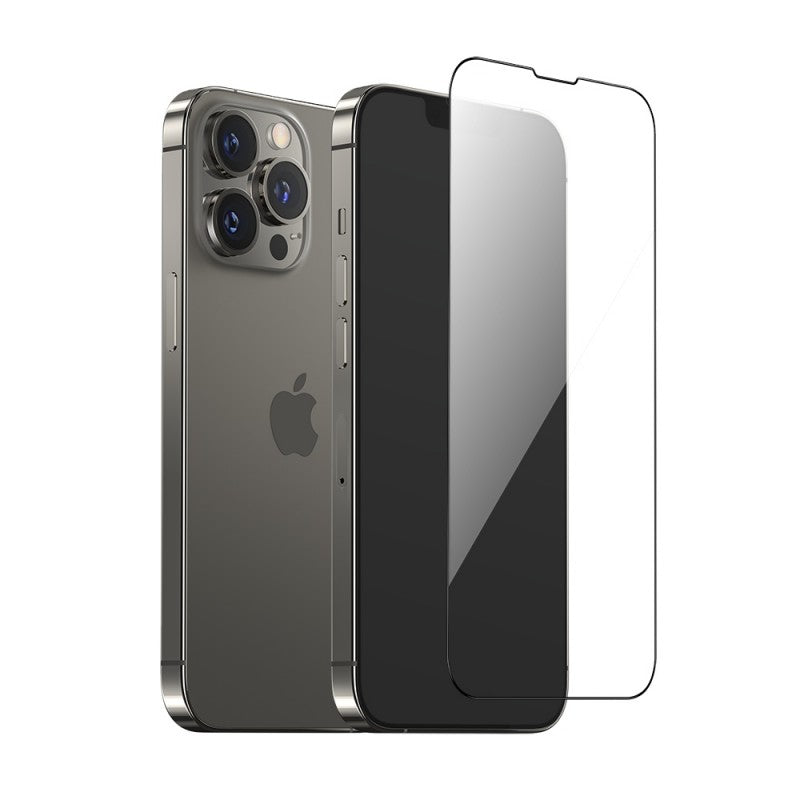 Cristal Templado 5D para iPhone 13, 13 Pro, 14 - Negro - Repuestos Fuentes