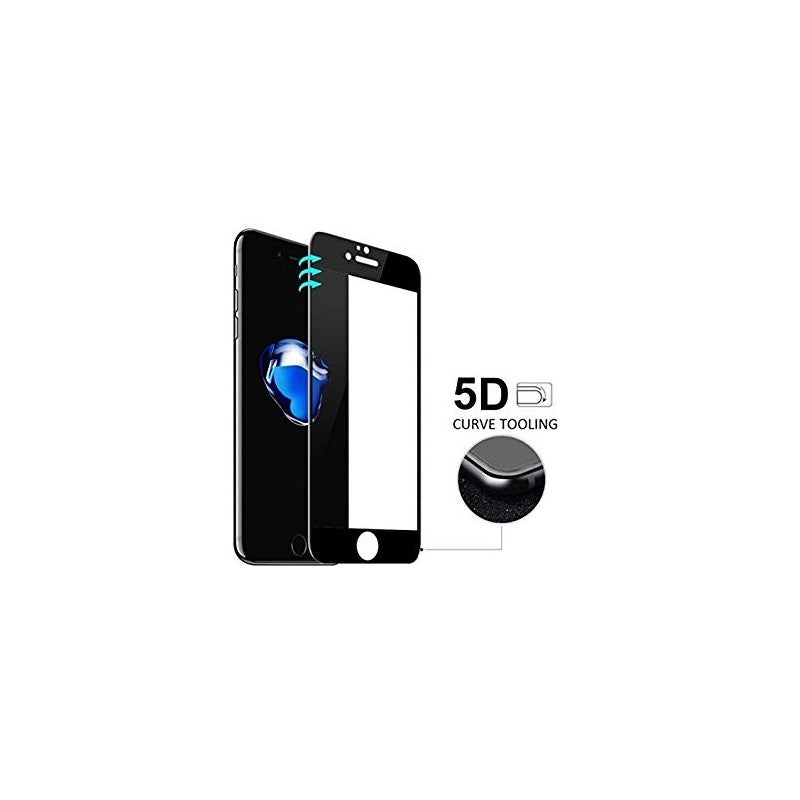 Vidrio Templado 5D Iphone 8 Protector Pantalla Negro Blanco – iCenter  Colombia