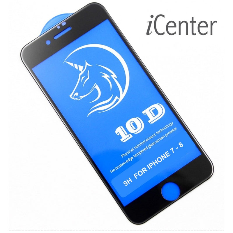 Vidrio Templado iPhone 7 8  biselado 10D Protector Pantalla